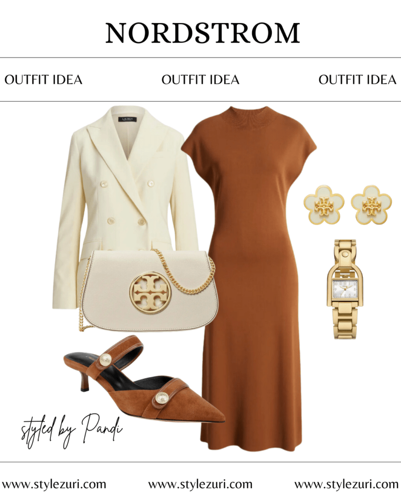 Cozy Chic: Tweed Mini with Vibrant Blazer