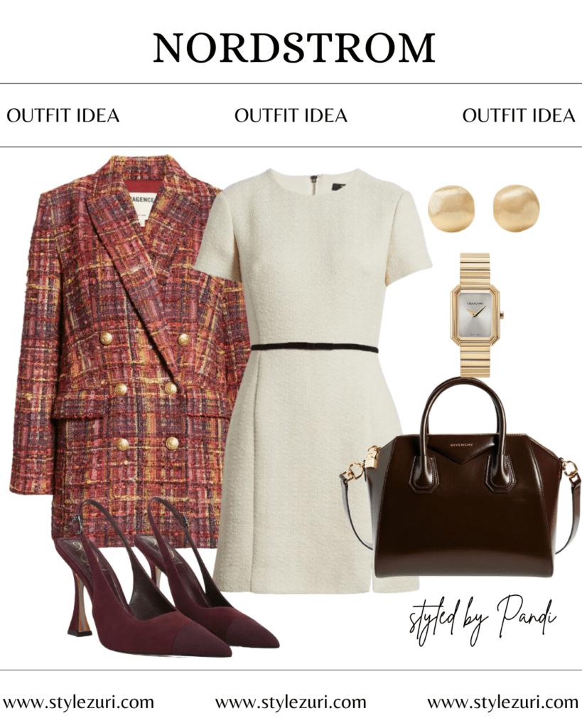 Bold Color Meets Classic Pattern: Polished Day-to-Night Dressing