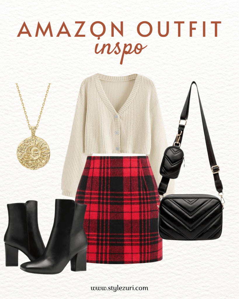 Plaid Mini and Camel Coat for Effortless Autumn Elegance