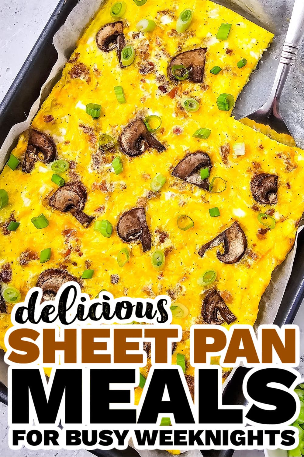 Morning Sheet-Pan Savory Bake with Bacon, Mushrooms & Gruyère