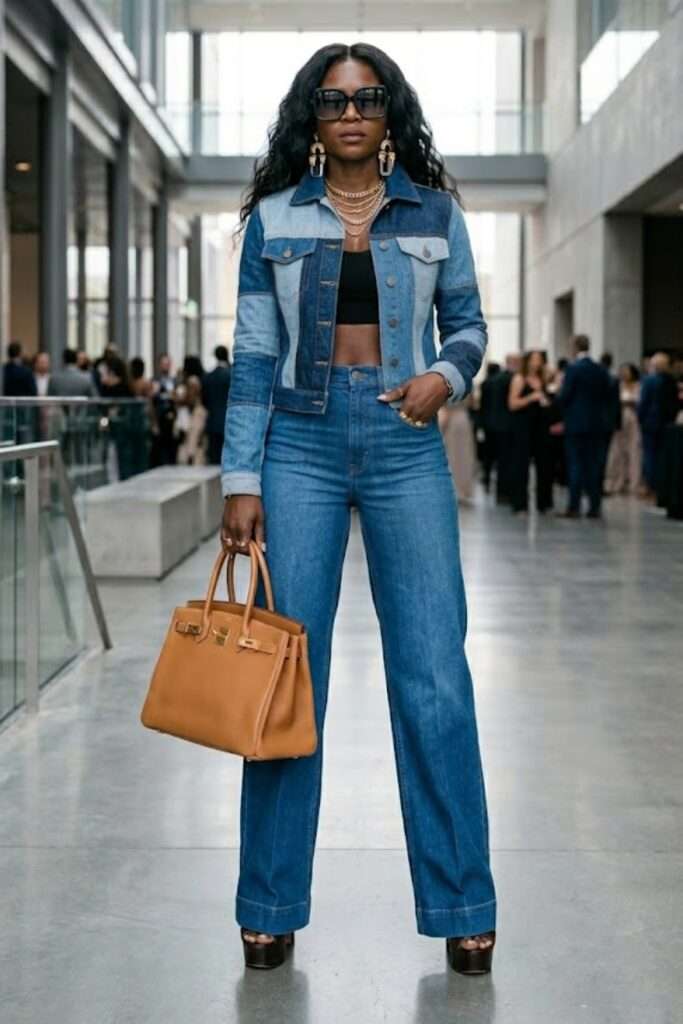 Patchwork Denim Layers for Modern City Dressing