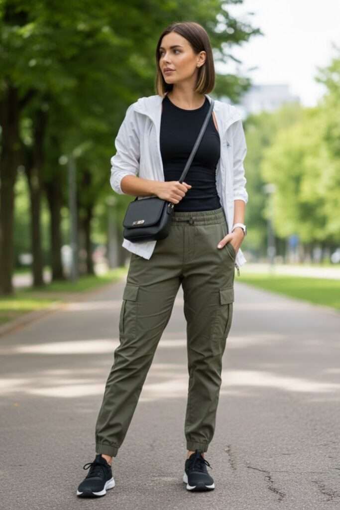 Effortless Cargo and Windbreaker Everyday Look