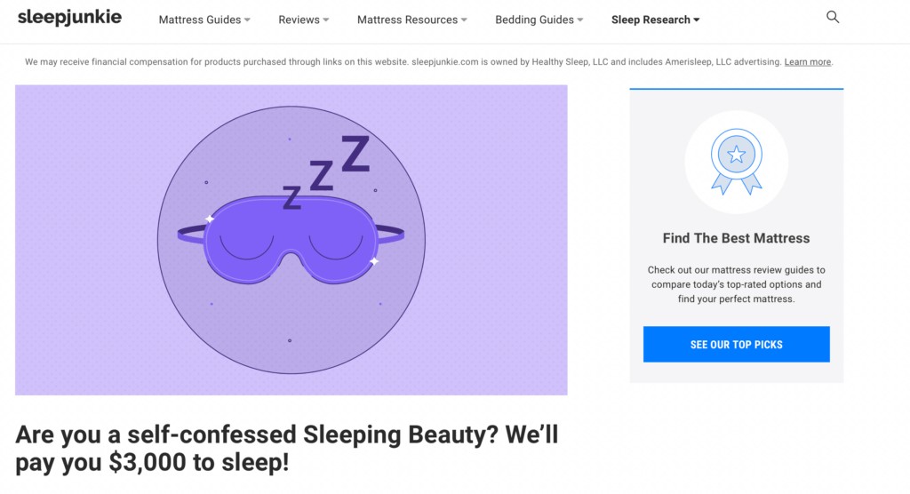 Get paid to test sleep products and join research projects