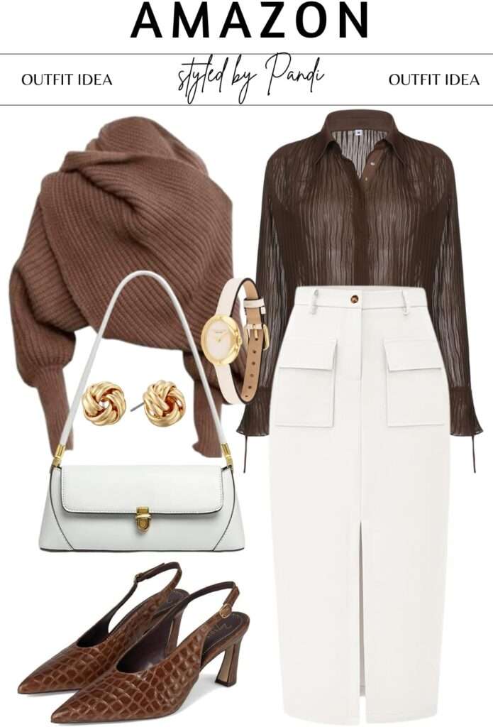 Crisp Neutrals with Cozy Wraps and Cargo Details
