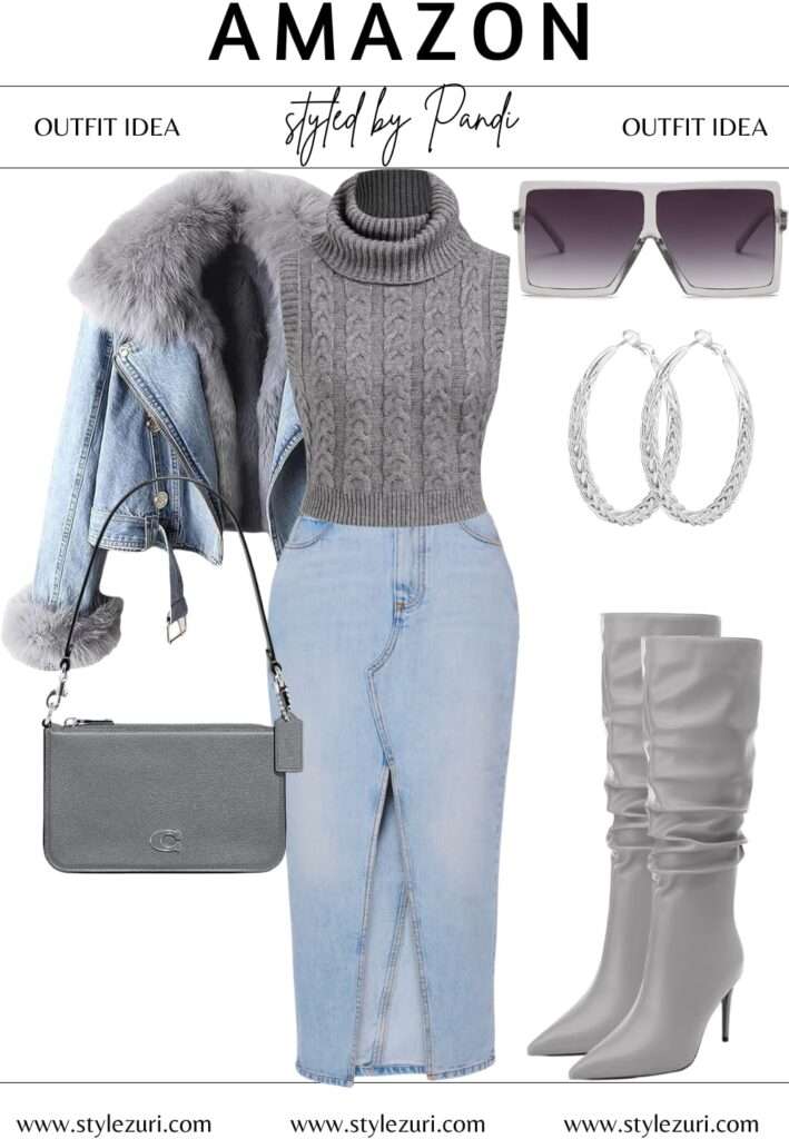 Monochrome Grey Denim for Polished City Style