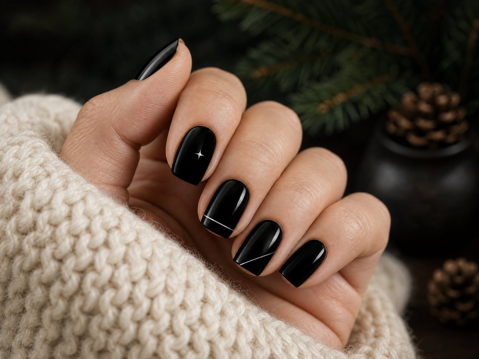 Use tiny winter geometry instead of busy patterns