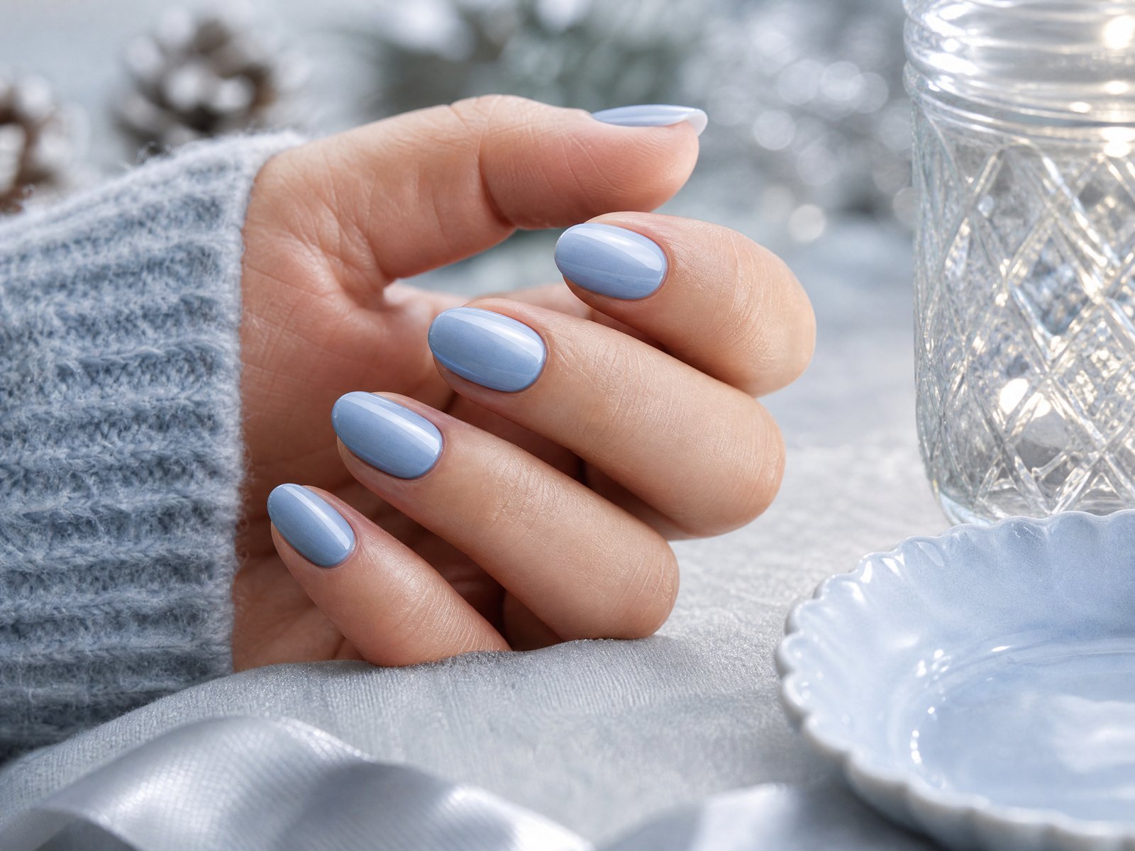Create a restrained icy finish