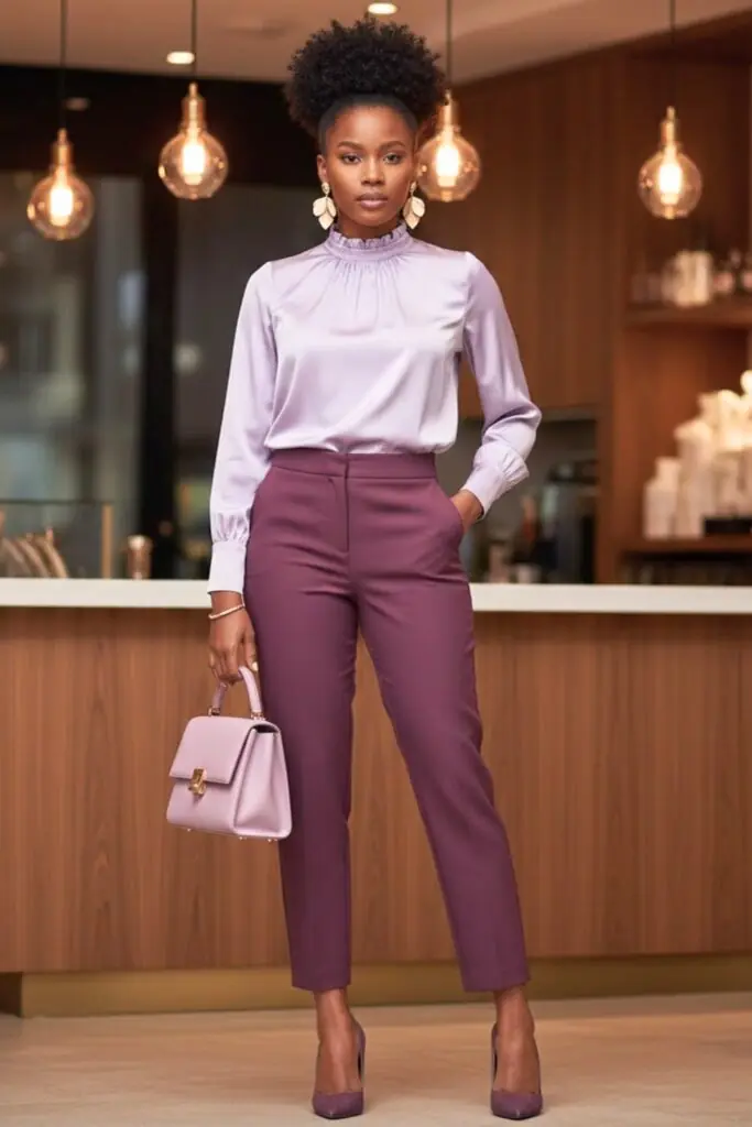 Lavender and Berry Power Suit for Modern Offices
