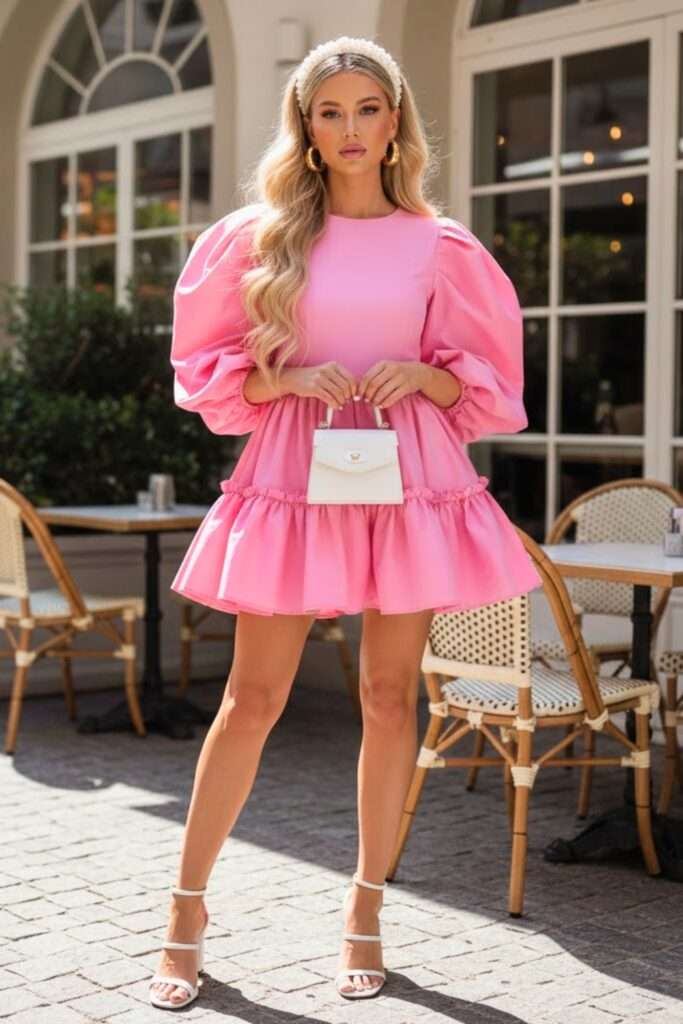 Playful Pink Mini with Romantic Details for Coffee Dates