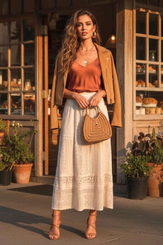 Earthy Boho Layers for a Cozy Coffee Date