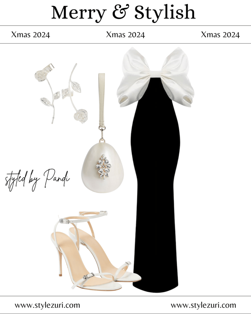 Velvet Wrap Dress with Sleek Metallic Finishing Touches
