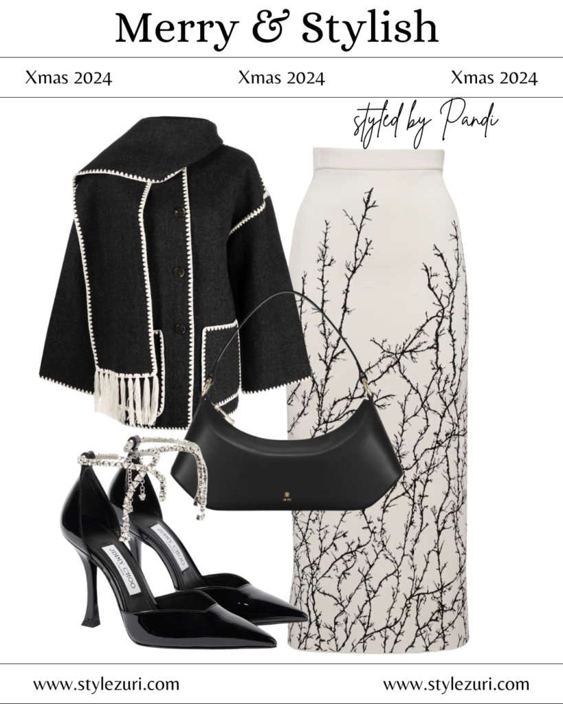 Chic Layering: Textured Coat with Sleek Mini Skirt