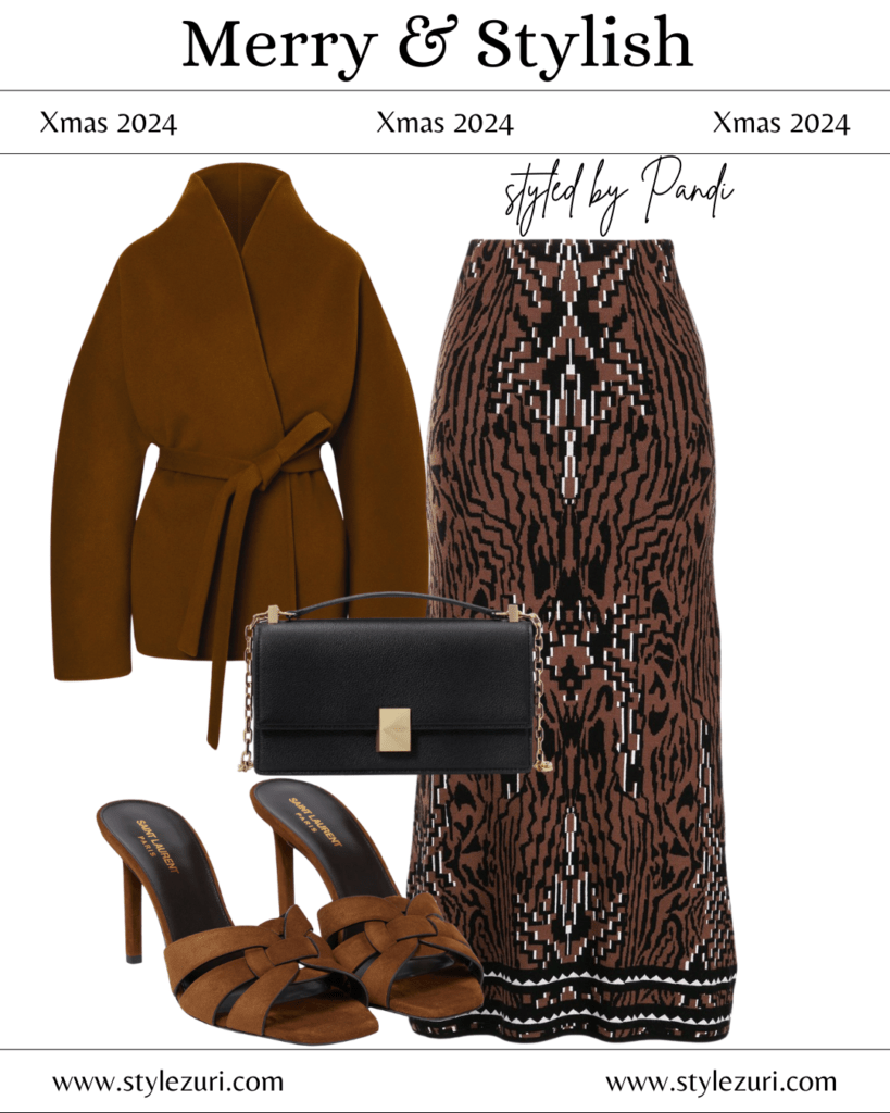 Tailored Coat Over Midi for Festive, Effortless Chic