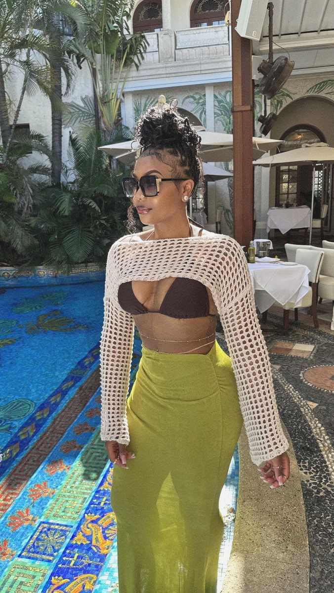 Crochet Cover Up With Swimsuit