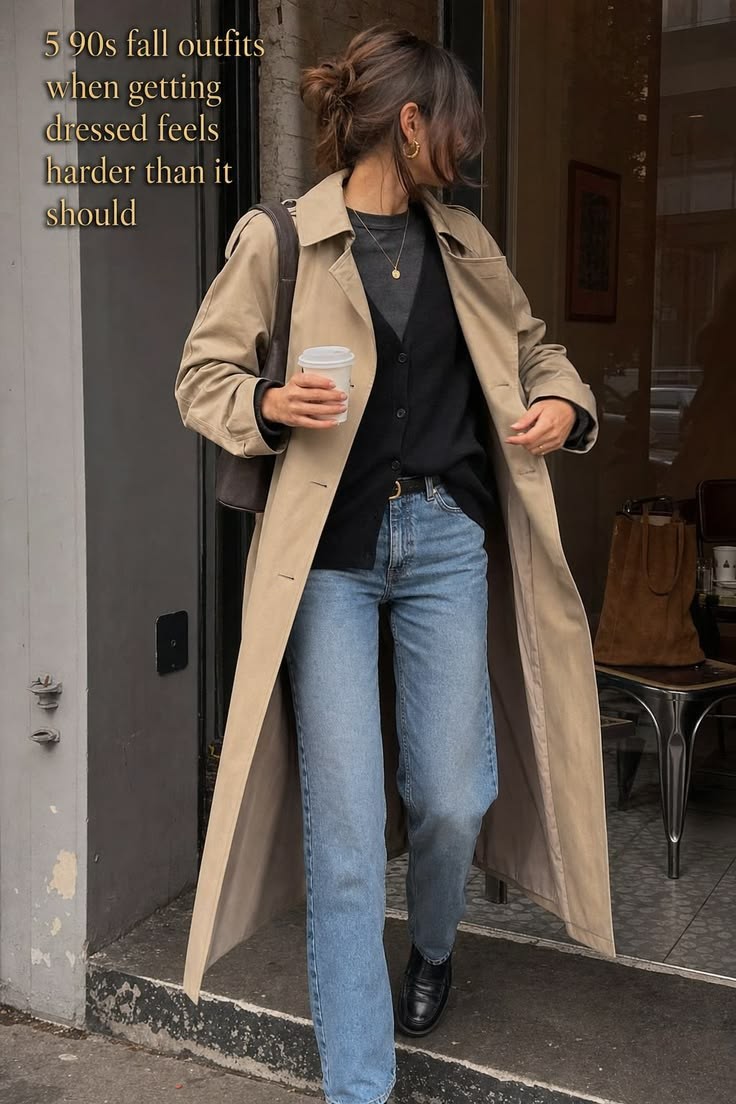 Trench Coat With Straight Jeans