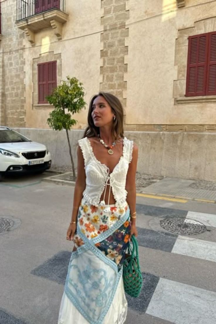 Crisp Tank with a Crochet Maxi