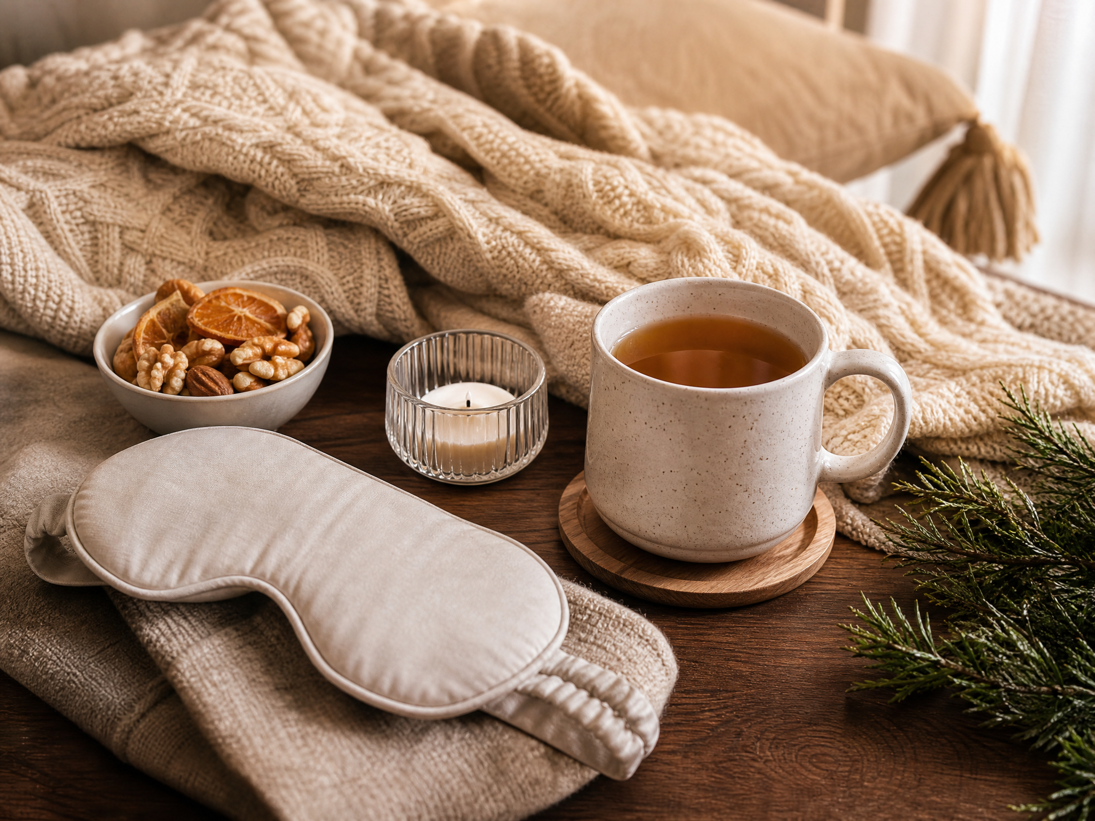 Pair a warm comfort item with a quiet ritual