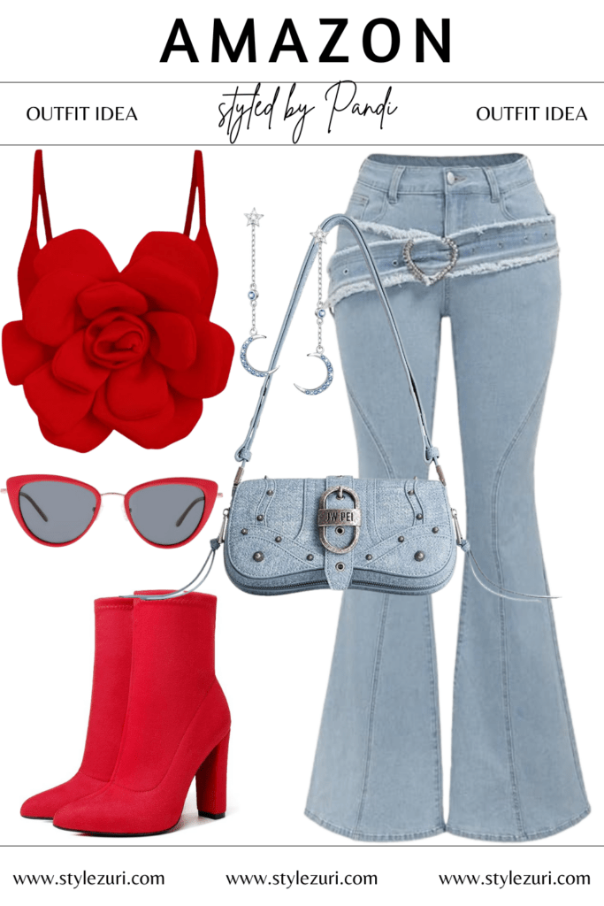Retro Coffee Date Looks with a Ruby Floral Cami