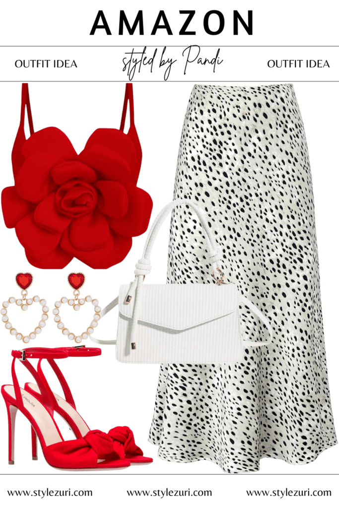 Emerald and Scarlet: Luxe Gala Floral Statement Ensemble