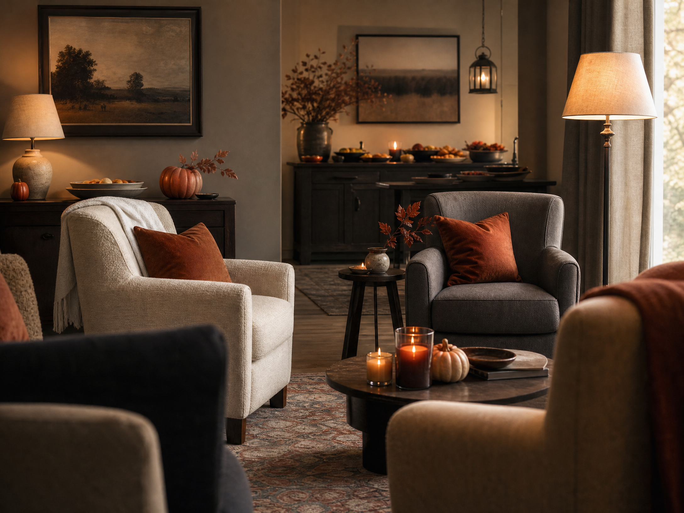 Set up tables and rooms for comfort and flow