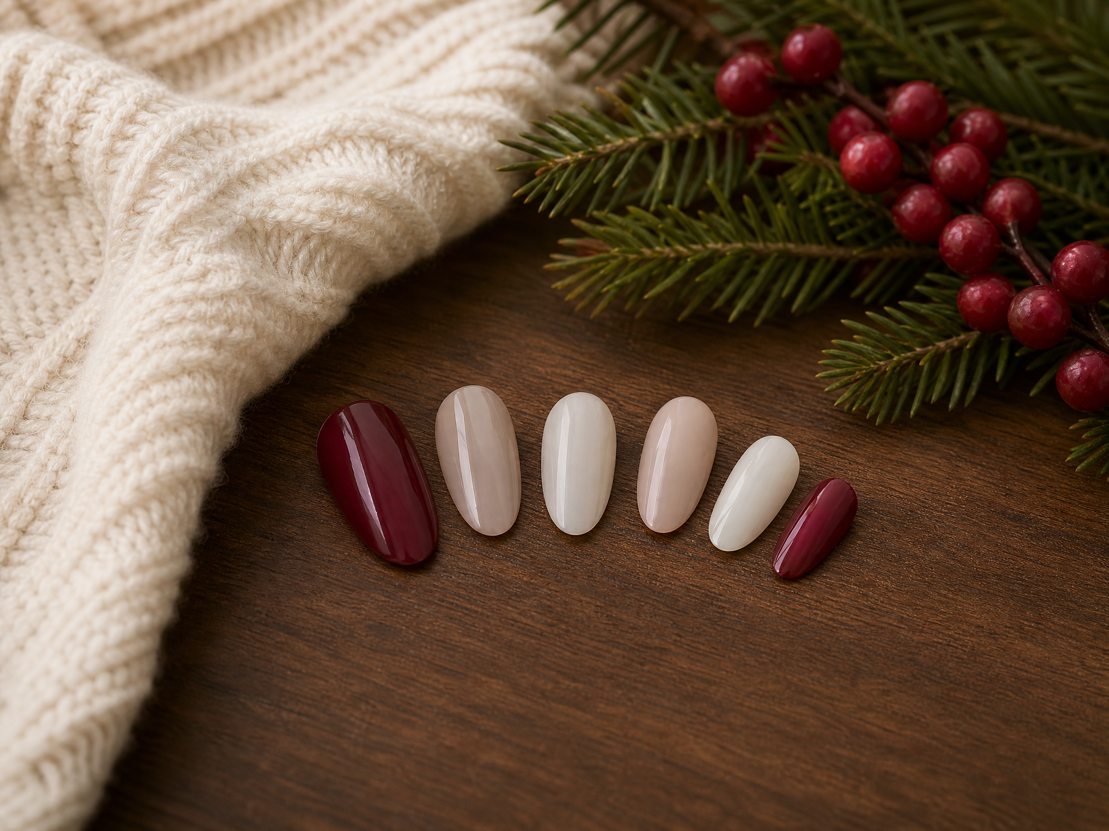 Balance Red with Neutral Nails