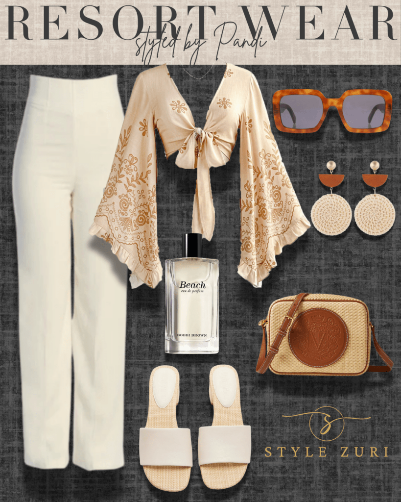 Sunlit Shirt-Dress and Raffia: Playful Coastal Chic
