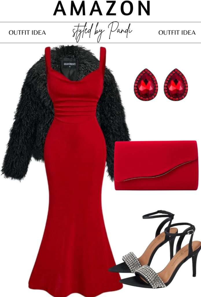 Crimson Confidence: A Flattering Date-Night Ensemble