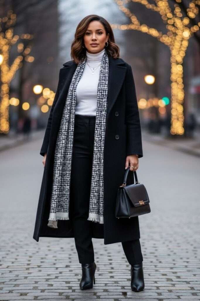 Sleek Monochrome Layers for Effortless Winter Elegance