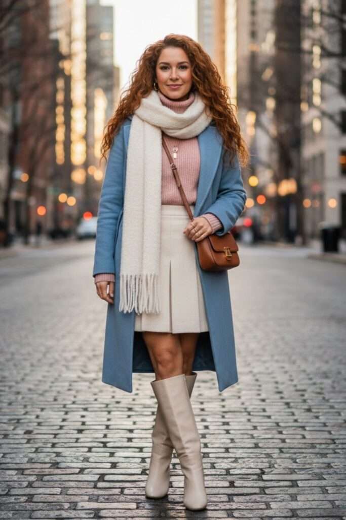 Soft Pastel Layers for Effortless Winter Warmth